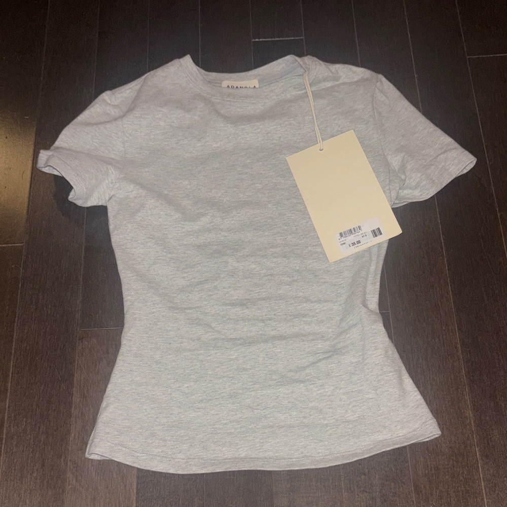 Adanola Light Gray Short Sleeve Tee